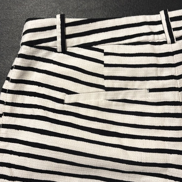J Crew Black and White Stripe High Rise Shorts - Picture 5 of 8